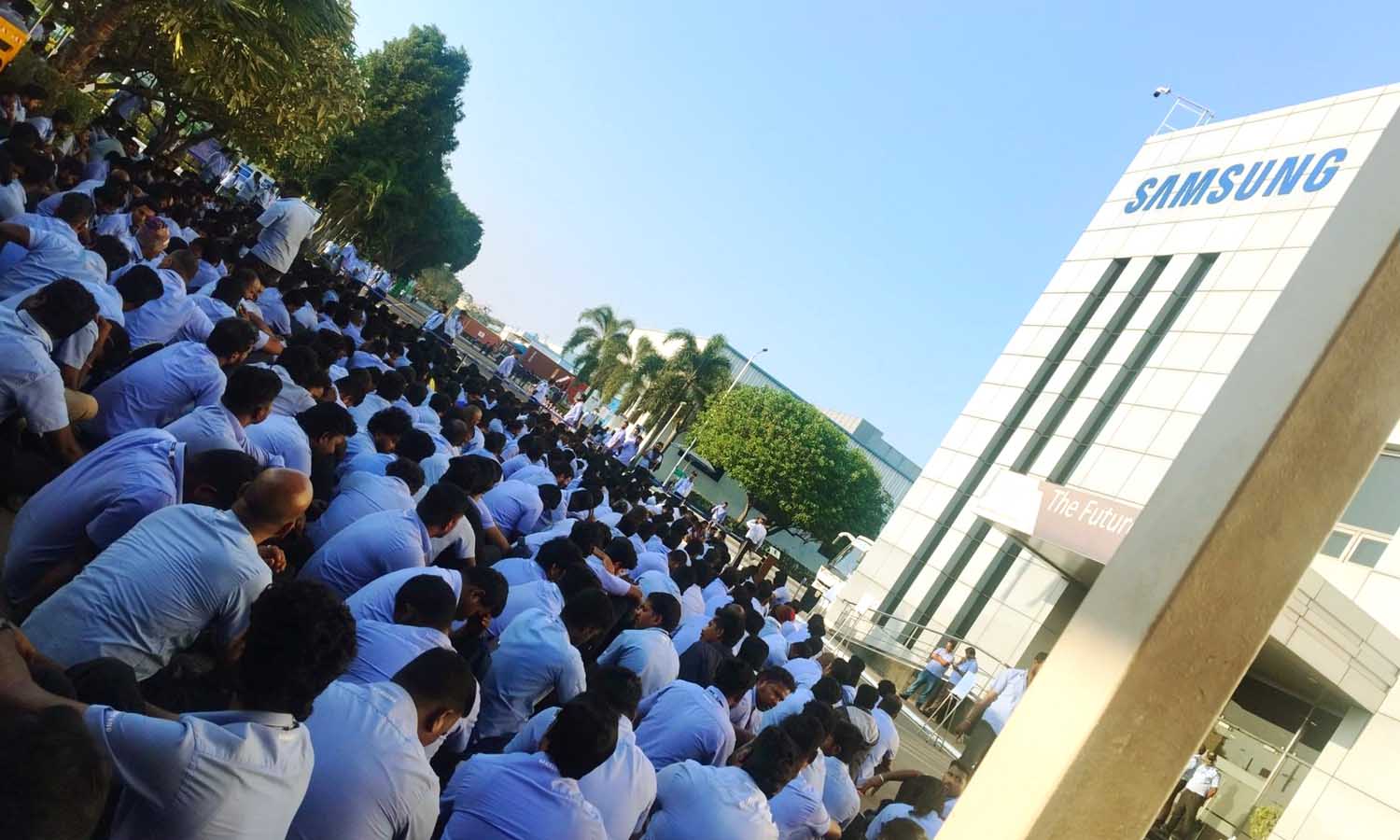 Sit-in protests by Samsung factory workers enter fourth day