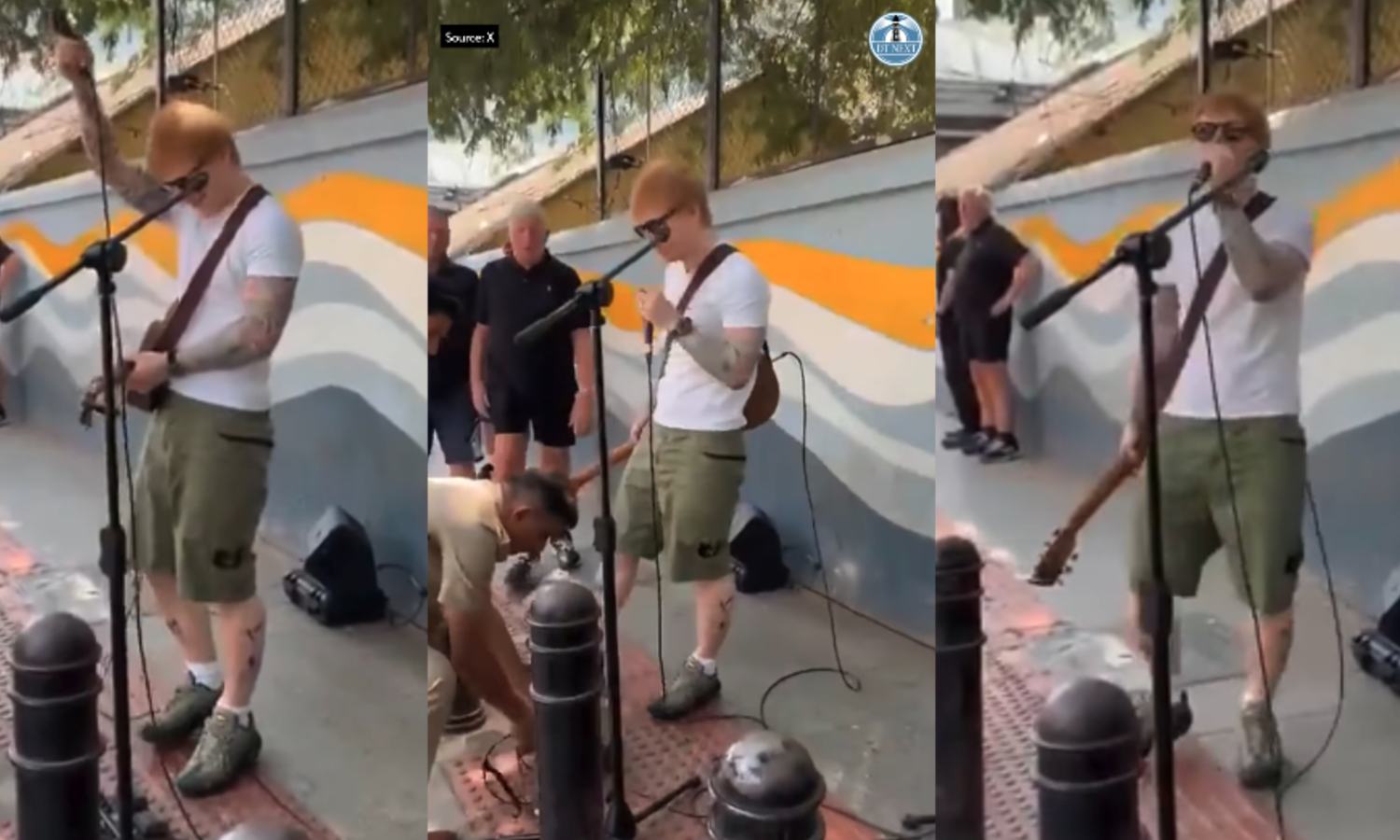 WATCH | Bengaluru cops stop singer Ed Sheerans surprise performance on Church Street WATCH | Bengaluru cops stop singer Ed Sheerans surprise performance on Church Street