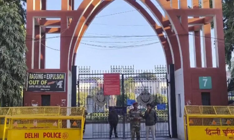 Amid protest, Jamia students accuse university of pasting personal details on campus gates Amid protest, Jamia students accuse university of pasting personal details on campus gates