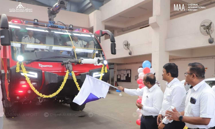Chennai airport enhances emergency service with new fire engines, ambulances