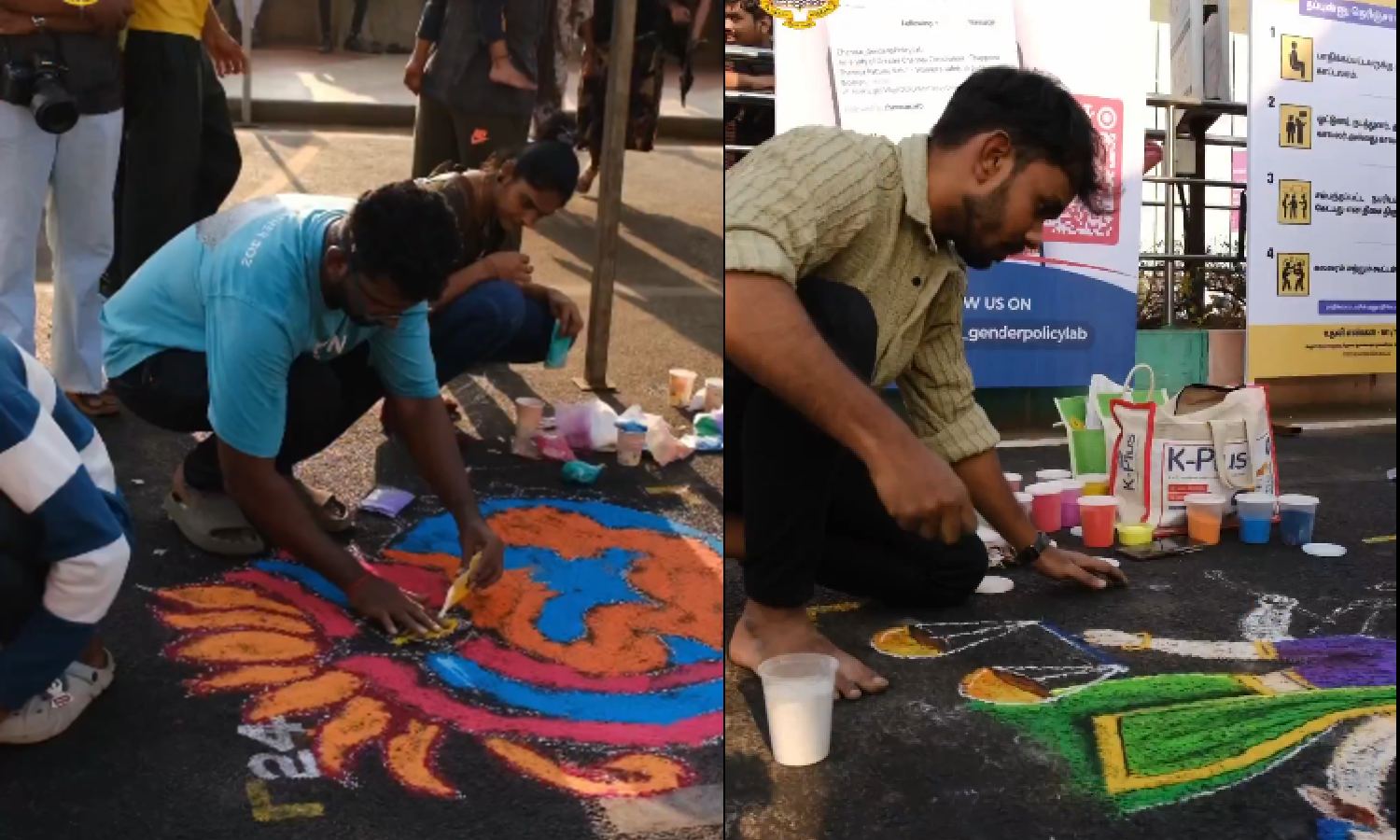 Chennai men bat for womens rights, one Kolam a time