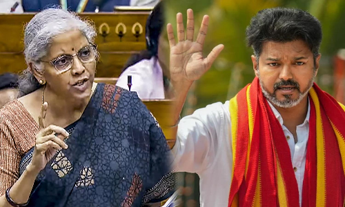 If you feel sorry for Periyar’s criticism of Tamil, then don’t impose 3-language policy, Vijay to FM