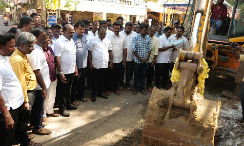 Health Min inaugurates construction of SWD near Aranganathan subway