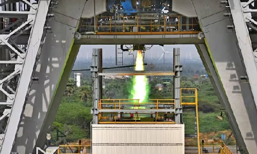 ISRO conducts flight acceptance hot test of Cryogenic Engine for LVM3-M6 Mission