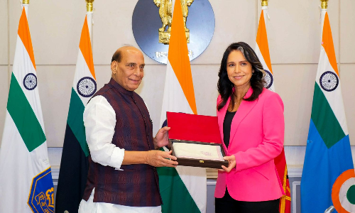 Gabbard, Rajnath hold talks; focus on integration of defence supply chains