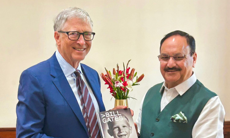 Bill Gates discusses healthcare, technology with JP Nadda, Chandrababu Naidu Bill Gates discusses healthcare, technology with JP Nadda, Chandrababu Naidu