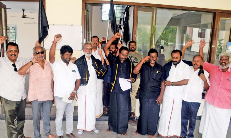 BJP calls govt’s delimitation meet a drama; stages black flag protest in Tiruchy