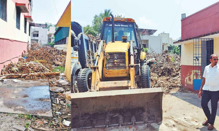 Repeated complaints from residents push Tambaram officials to clean Chitlapakkam crematorium