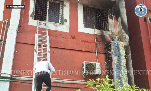 Fire breaks out at Egmore Railway station office Fire breaks out at Egmore Railway station office