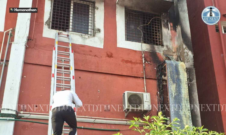 Fire breaks out at Egmore Railway station office