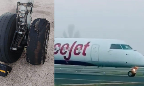Chennai bound domestic flight suffers tyre burst, lands safely