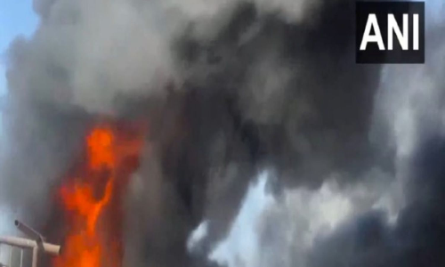 Noida: Massive blaze breaks out in Surajpur factory, firefighters attempt to control