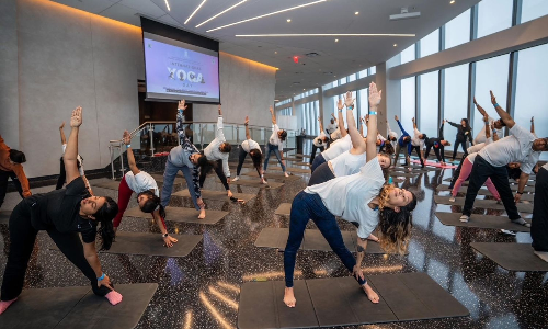 Yoga session at Americas tallest building World Trade Centre kickstarts 75-day countdown to Yoga Day
