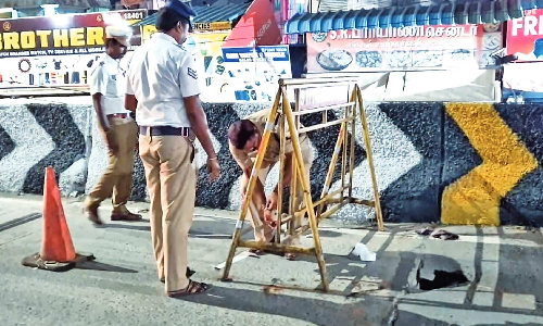 Crack and cave-in on Tambaram flyover spark structural safety fears