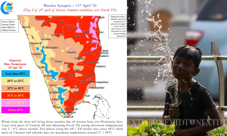 Heatwave scorches Tamil Nadu; mercury rises 2–4°C above normal