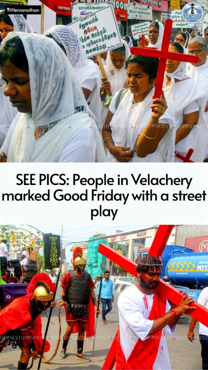 SEE PICS: People in Velachery marked Good Friday with a street play SEE PICS: People in Velachery marked Good Friday with a street play