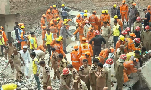4 dead, several trapped in multi-storey building collapse in northeast Delhi, rescue ops underway