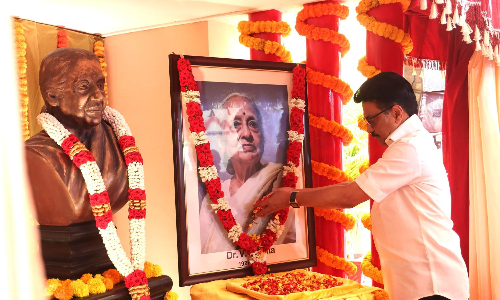 CM Stalin inaugurates Dr V Shanta Memorial Hall at Adyar Cancer Institute