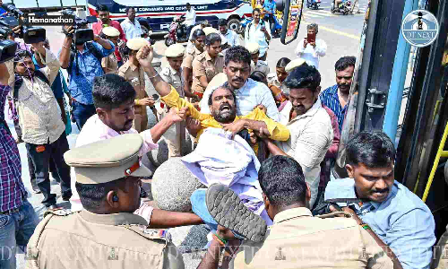 Increase financial aid on par with AP, seeks diff-abled assn; stages protest in Chennai