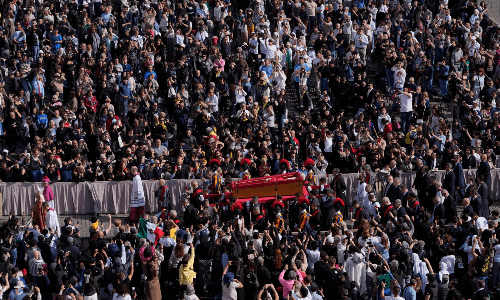 St Peters Basilica opens to public to pay their respects to Pope Francis before his funeral St Peters Basilica opens to public to pay their respects to Pope Francis before his funeral