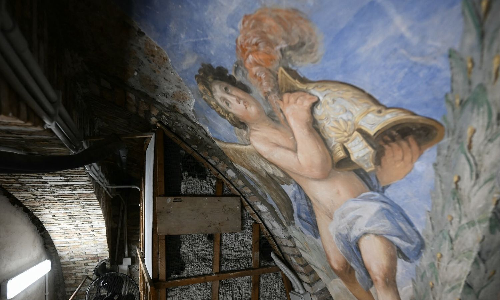Hidden Above a Trap Door, 17th-Century Frescoes Come to Light