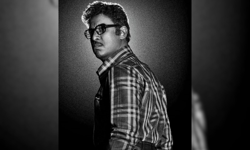 Powerful first look of Samuthirakanis character in Dulquer Salmaans Kantha released Powerful first look of Samuthirakanis character in Dulquer Salmaans Kantha released