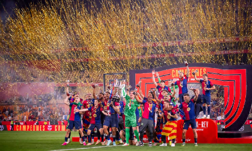 Barcelona edges Real Madrid in extra time to win Copa del Rey final