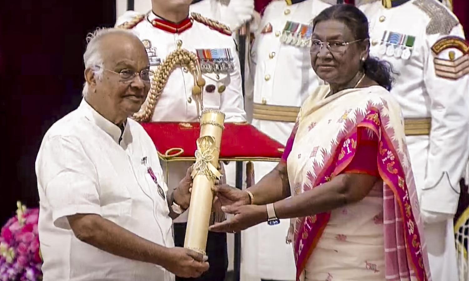 President confers Padma Shri on Tamil daily Dinamalar publisher Lakshmipathy Ramasubbaiyer