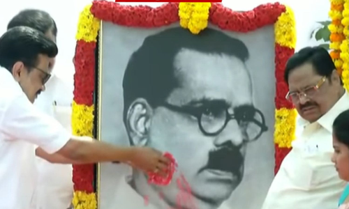 CM Stalin pays floral tribute to poet Bharathidasan on his birth anniversary