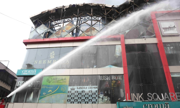 Mumbai fire brigade douses Bandra mall fire after over 22 hours