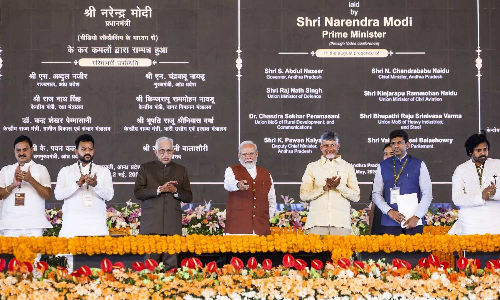 Andhras Amaravati a dream come true, says PM Modi after launching projects worth Rs 58k crore
