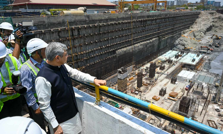 Work to build bullet trains origin station in Mumbai progressing very fast: Vaishnaw