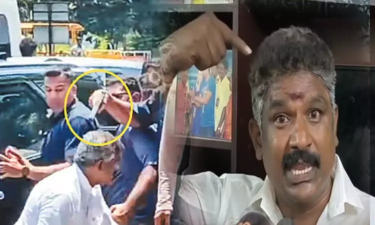 Fan bypasses security during Vijays airport visit, security personnel draw out guns