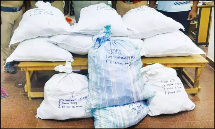 150 kg banned tobacco and products seized in Thanjavur, accused absconding