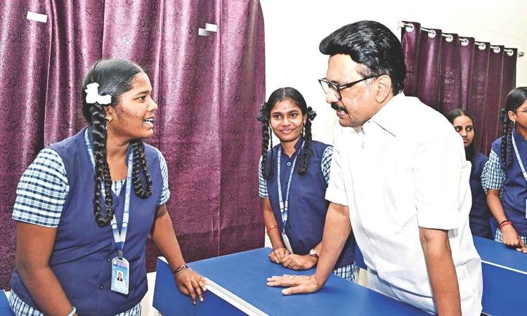 Brick by brick, model schools getting own buildings; CM Stalin unveils Tiruchy facility Brick by brick, model schools getting own buildings; CM Stalin unveils Tiruchy facility