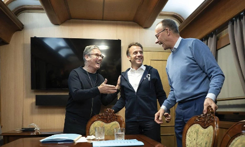 European leaders arrive in Kyiv amid push for 30-day ceasefire