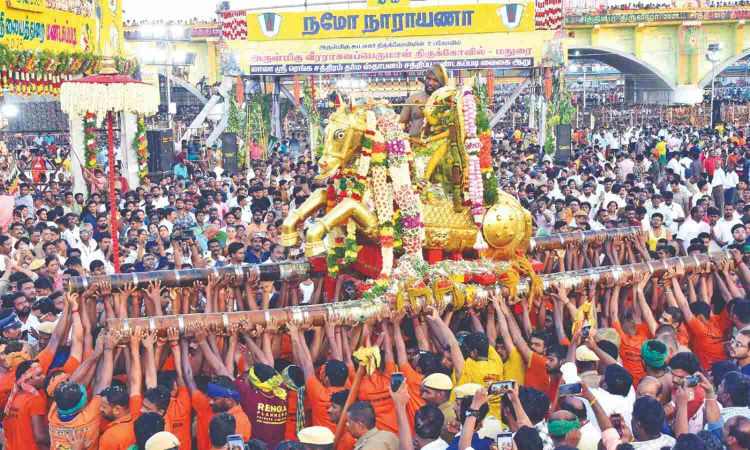 Chithirai festival: Lord enters Vaigai, divinity engulfs Madurai