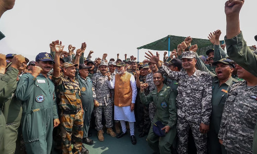 PM Modi travels to Adampur air base, interacts with soldiers