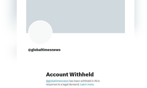 Chinas Global Times, Xinhua X-account handles blocked in India