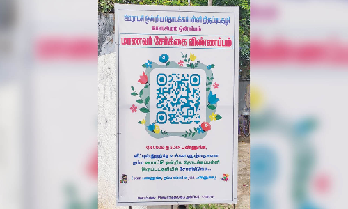 Tamil Nadu schools cute QR route to enrol more