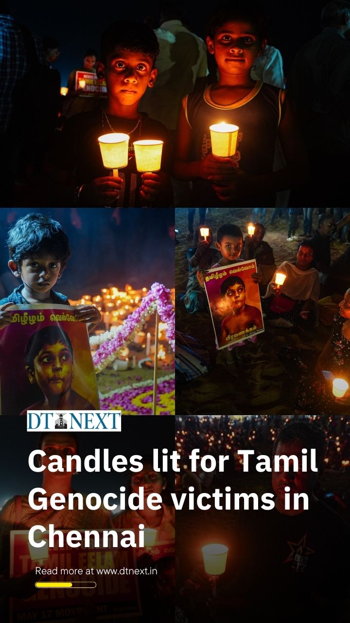 Candles lit for Tamil Genocide victims in Chennai Candles lit for Tamil Genocide victims in Chennai
