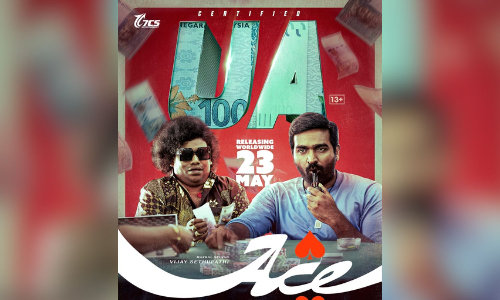 Censor Board clears Vijay Sethupathis Ace for release with U/A certificate Censor Board clears Vijay Sethupathis Ace for release with U/A certificate