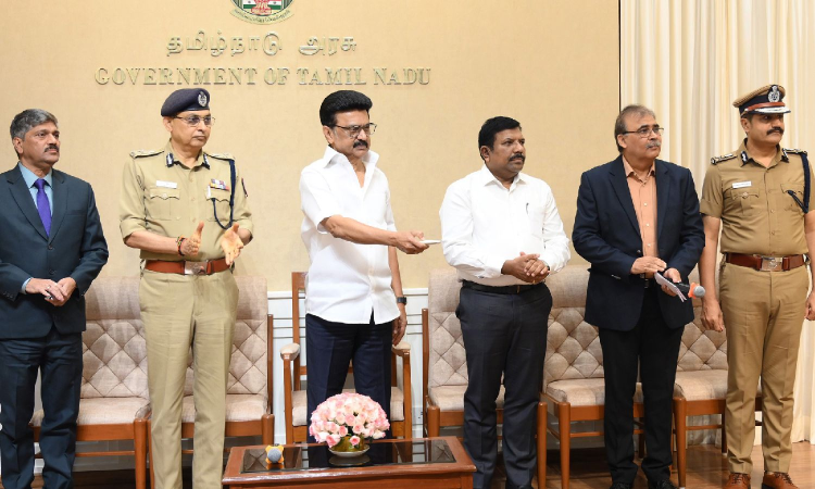 CM Stalin  virtually lays stone for Rs 457 cr police flats