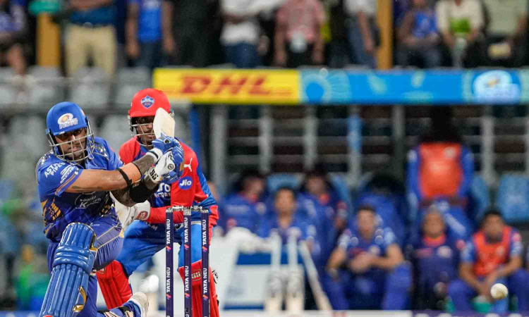 Suryakumar Yadav, Naman Dhir lift Mumbai Indians to 180/5 against Delhi Capitals Suryakumar Yadav, Naman Dhir lift Mumbai Indians to 180/5 against Delhi Capitals