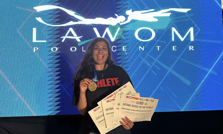 Chennais Archana sets six new freediving national records