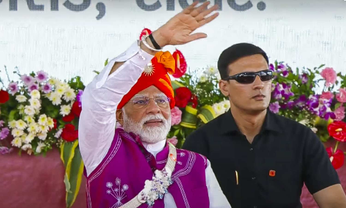 PM Modi in Gujarat for two-day visit; holds roadshow in Vadodara