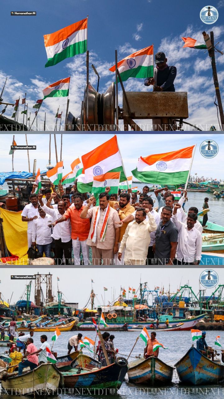 BJP holds boat rally at Kasimedu to celebrate Operation Sindoor BJP holds boat rally at Kasimedu to celebrate Operation Sindoor
