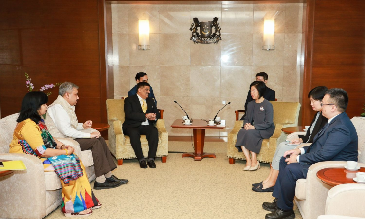All-party parliamentary delegation apprise senior Singaporean minister of Indias policy of combating