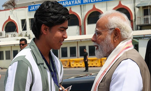 PM Modi meets cricketing prodigy Vaibhav Suryavanshi