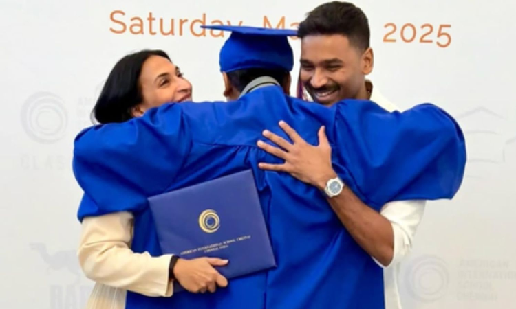 Dhanush and Aishwaryaa reunite for son Yathra’s graduation, Rajinikanth shares heartfelt note Dhanush and Aishwaryaa reunite for son Yathra’s graduation, Rajinikanth shares heartfelt note
